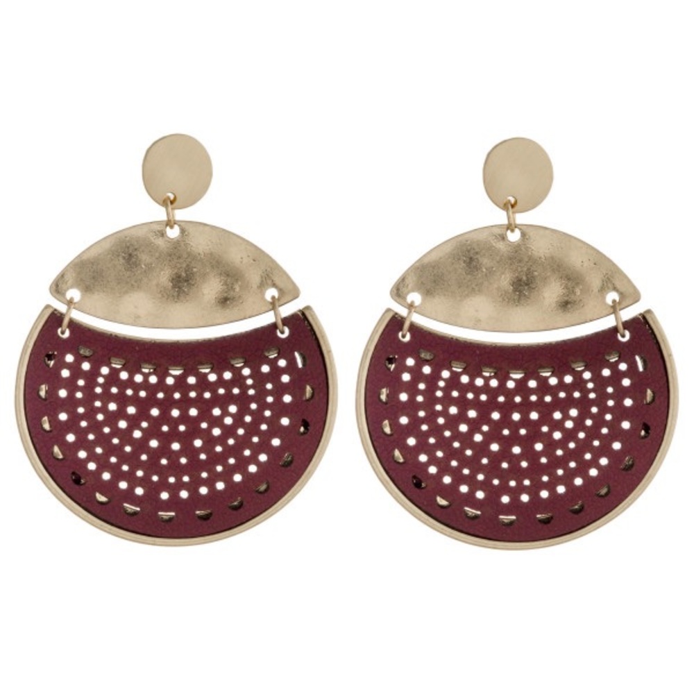 Maroon earrings